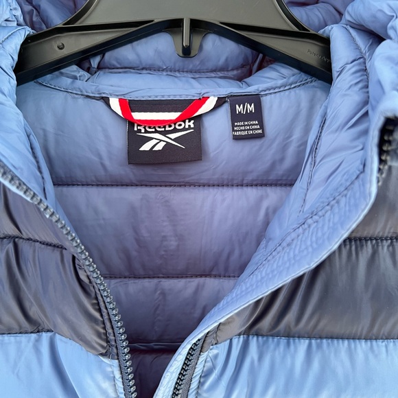 Reebok Women’s Long Length Quilted Puffer Parka Coat Blue - Picture 4 of 10